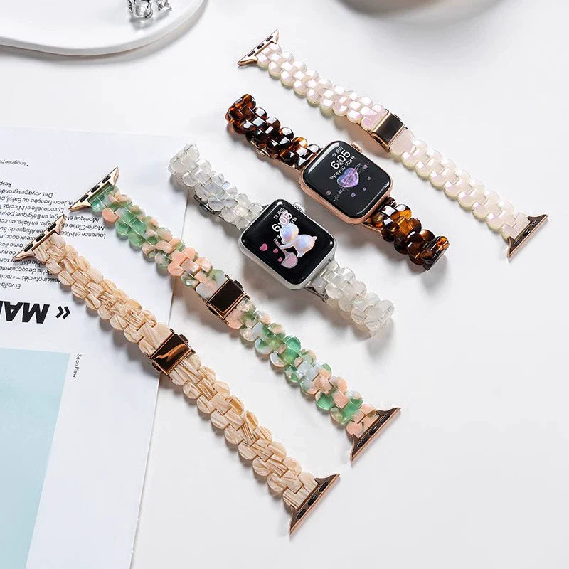 Casezly Creative Transparent Resin Band for Apple Watch S9/S8/S7