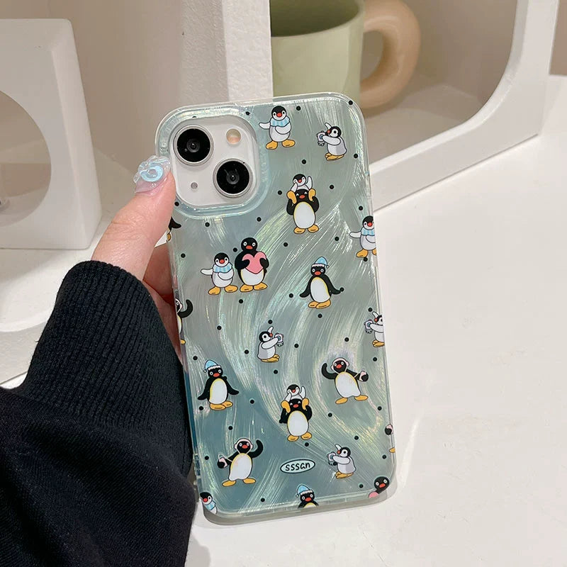 Casezly Cute Penguin Case for Samsung S24/S23/S22/S21