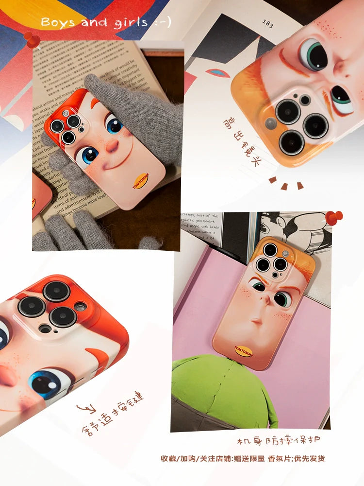 Casezly Tom Cute Cartoon TPU iPhone Case iPhone 15 Pro Max | 14 Pro Max