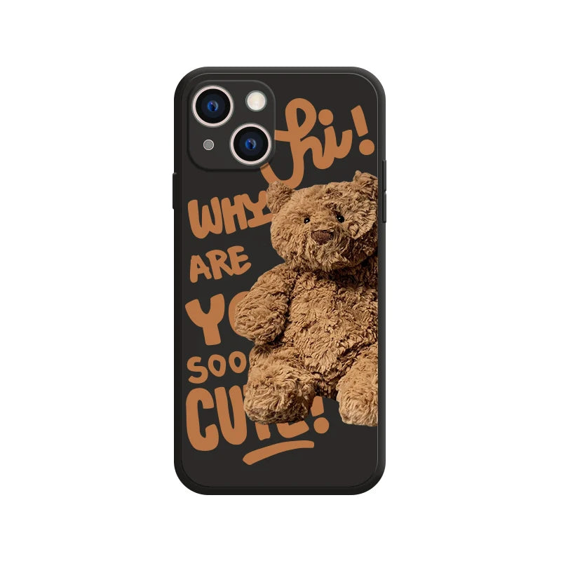 Casezly Funny Barcelona Bear iPhone 14 Pro Max Case iPhone 13 Couple