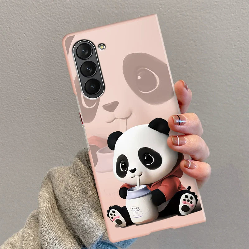 Casezly Milk Can Panda Case for Samsung Z Fold 6/5/4/3