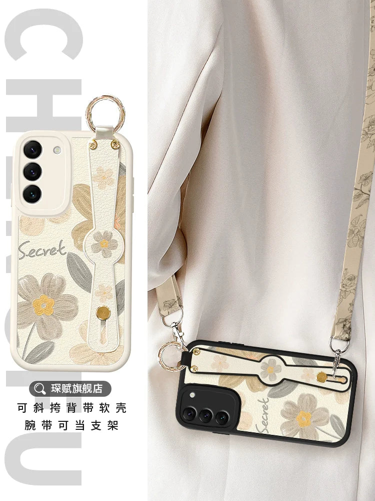 Casezly Trendy Oil Painting Flowers Case for Samsung S24