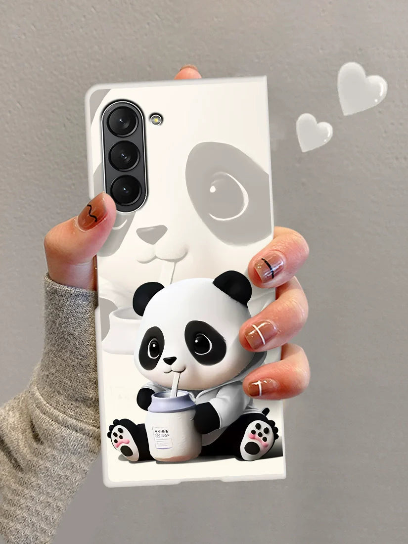 Casezly Milk Can Panda Case for Samsung Z Fold 6/5/4/3