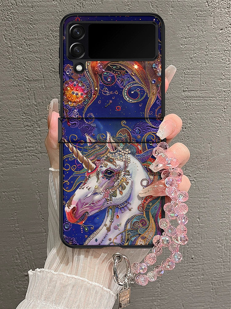 Casezly  Creative Unicorn Case for Samsung Z Flip 6/5/4, W24 Flip