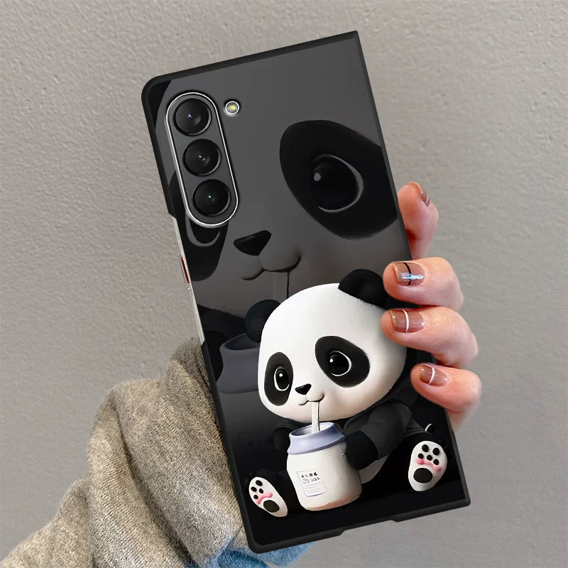 Casezly Milk Can Panda Case for Samsung Z Fold 6/5/4/3