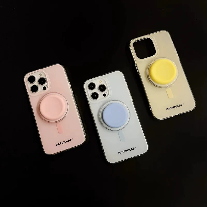 Casezly Ins Macaron Color Magnetic iPhone 15 Pro Max Case with Stand