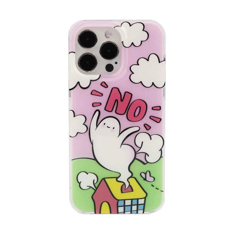 Casezly Cute Cartoon Dual-Layer Graffiti iPhone Case iPhone 15 Pro Max/14 Plus/13