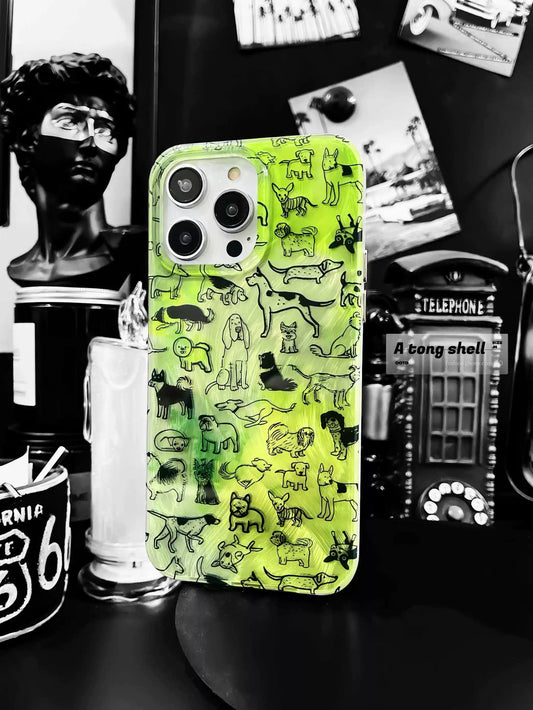 Casezly Avocado Green Dog iPhone Case - Artistic Protection