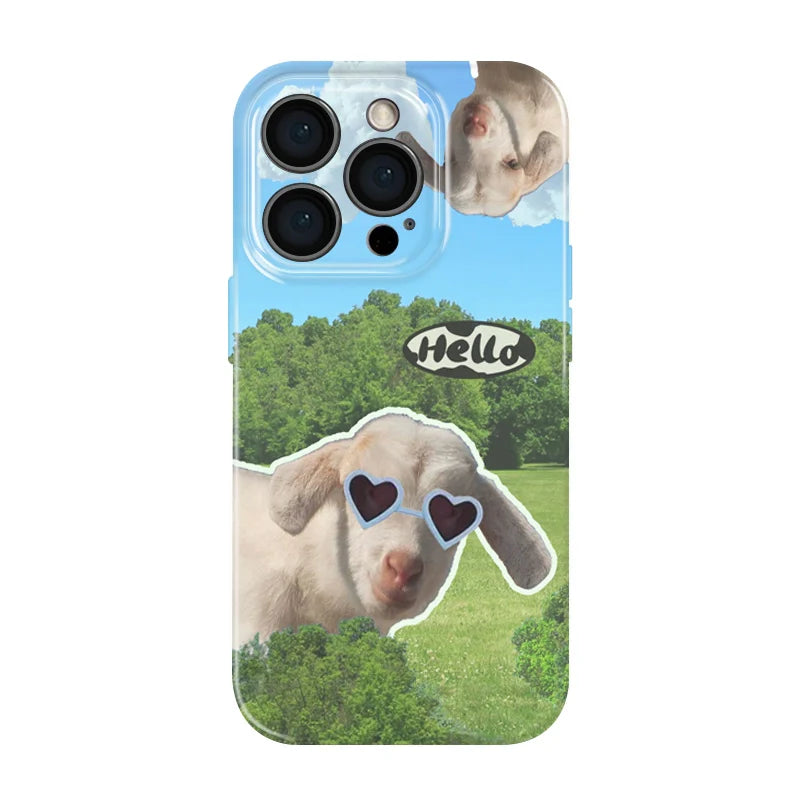 Casezly Funny Coconut Cat Film Case for iPhone 14, 13 Pro Max