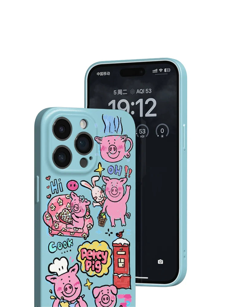 Casezly Masha Pig iPhone 15 Pro Case – Cute & Slim for iPhone 11-15