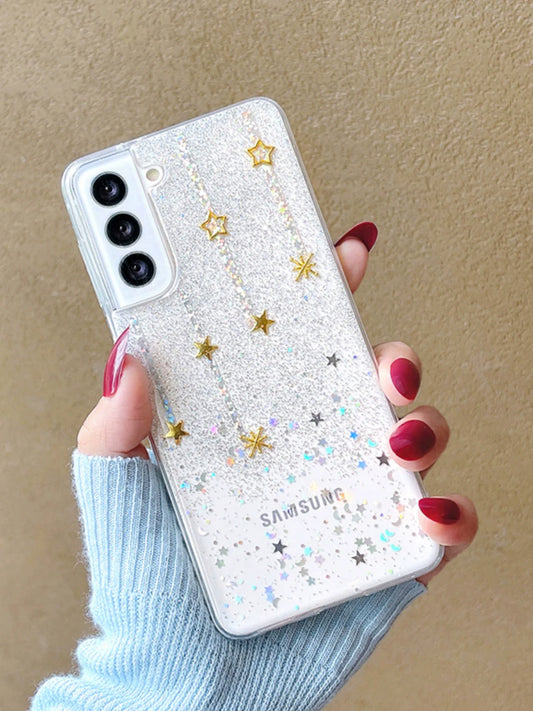 Casezly Dreamy Glitter Star Samsung S23 Ultra Case – Anti-Drop