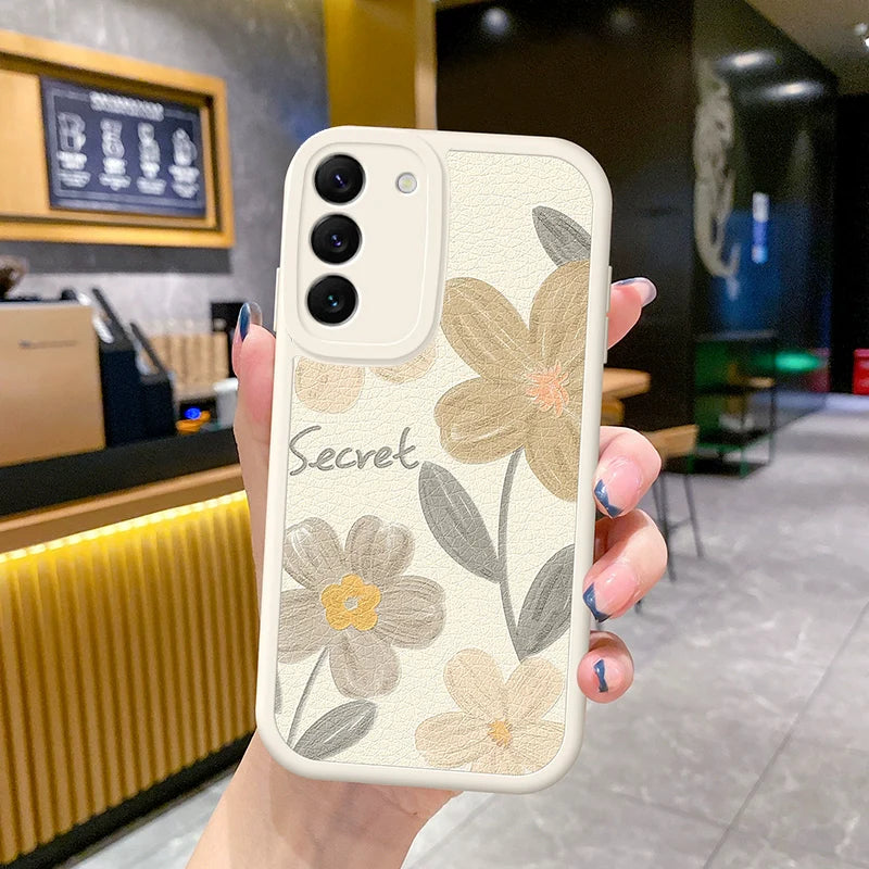 Casezly Trendy Oil Painting Flowers Case for Samsung S24