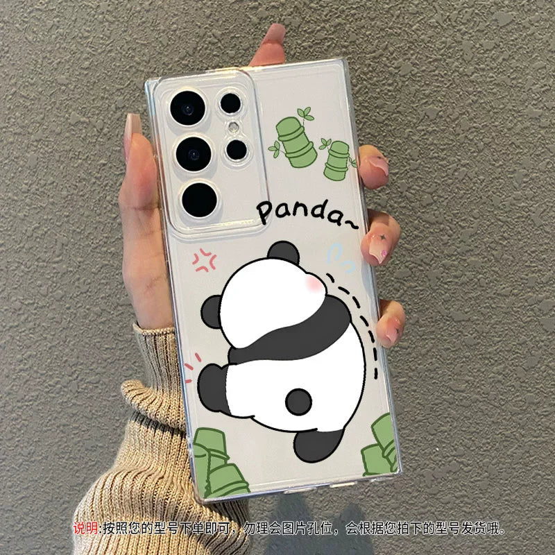 Casezly Cute Cartoon Panda Case for Samsung S23 Ultra