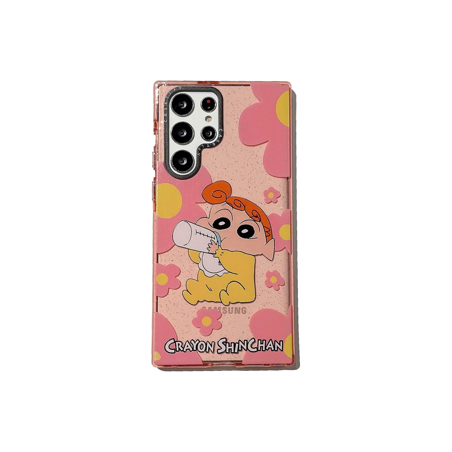 Casezly Glitter Crayon Shin-Chan Case for Samsung S23 Ultra