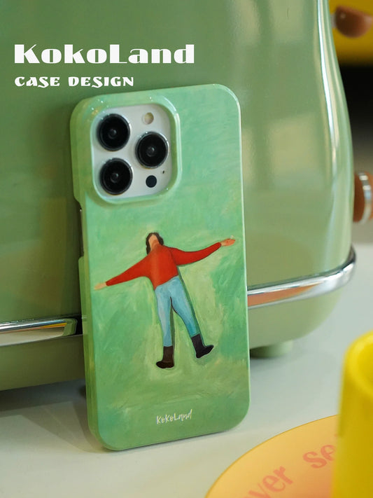 Casezly Green Art Phone Case for iPhone 15 Pro Max/14 Pro