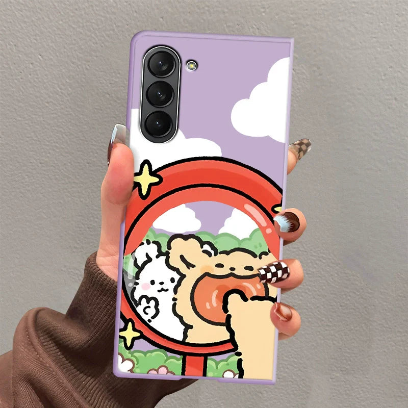 Casezly Cartoon Funhouse Dog Case for Samsung Z Fold 6/5/4/3/2