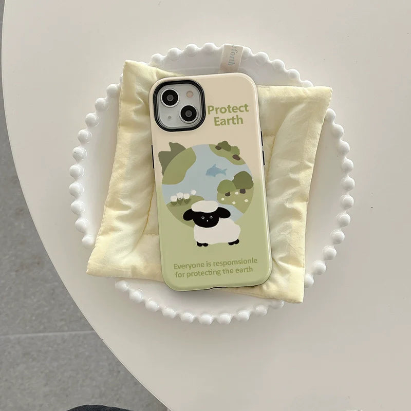 Casezly Korean Style Fun Little Sheep iPhone 15/14 Pro Max Case