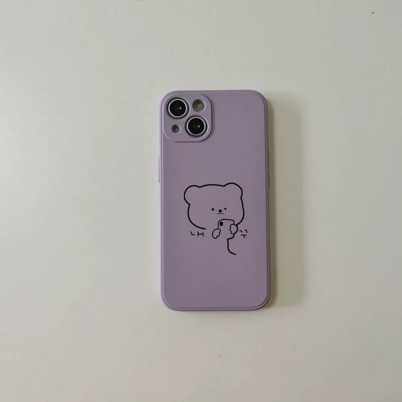 Casezly Cute Bear Soft Silicone Phone Case for Samsung