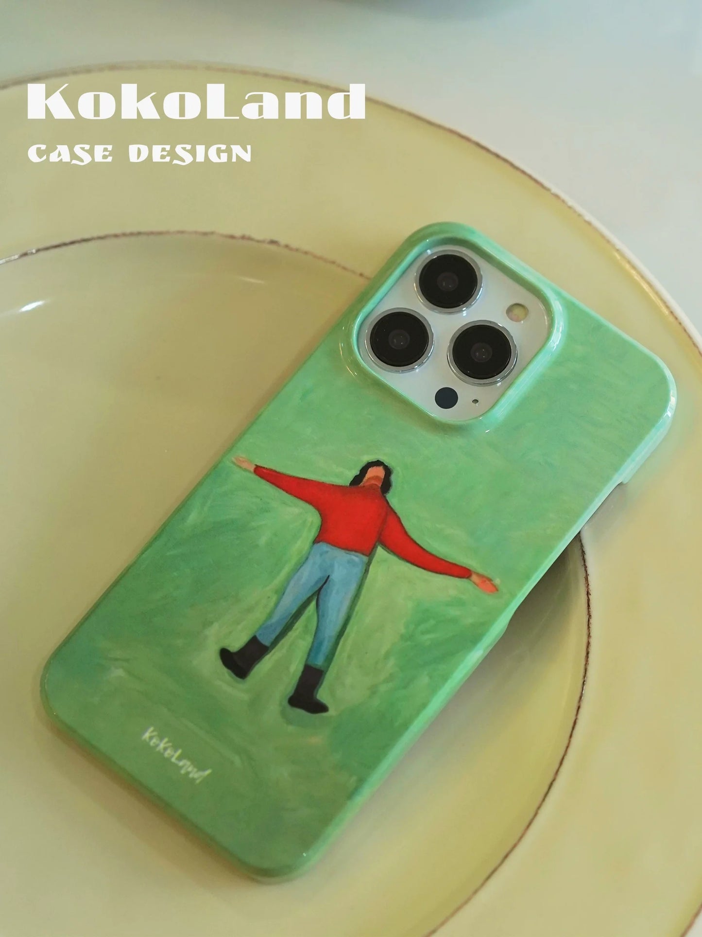 Casezly Green Art Phone Case for iPhone 15 Pro Max/14 Pro