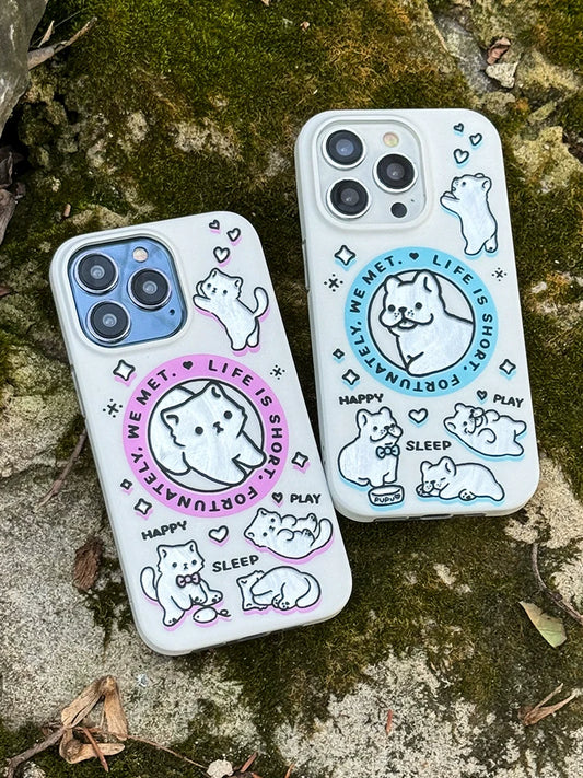 Casezly Magnetic Cat & French Bulldog iPhone Case, Full Coverage