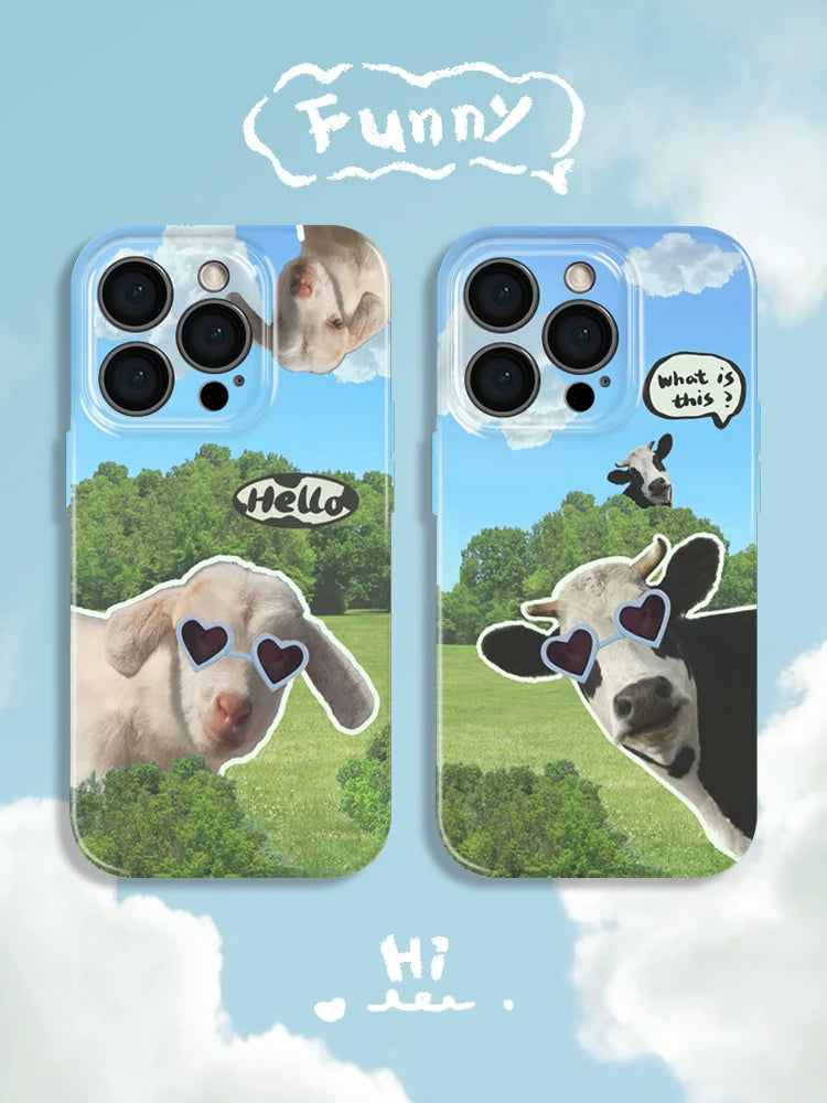 Casezly Funny Coconut Cat Film Case for iPhone 14, 13 Pro Max