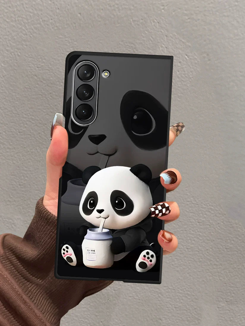 Casezly Milk Can Panda Case for Samsung Z Fold 6/5/4/3