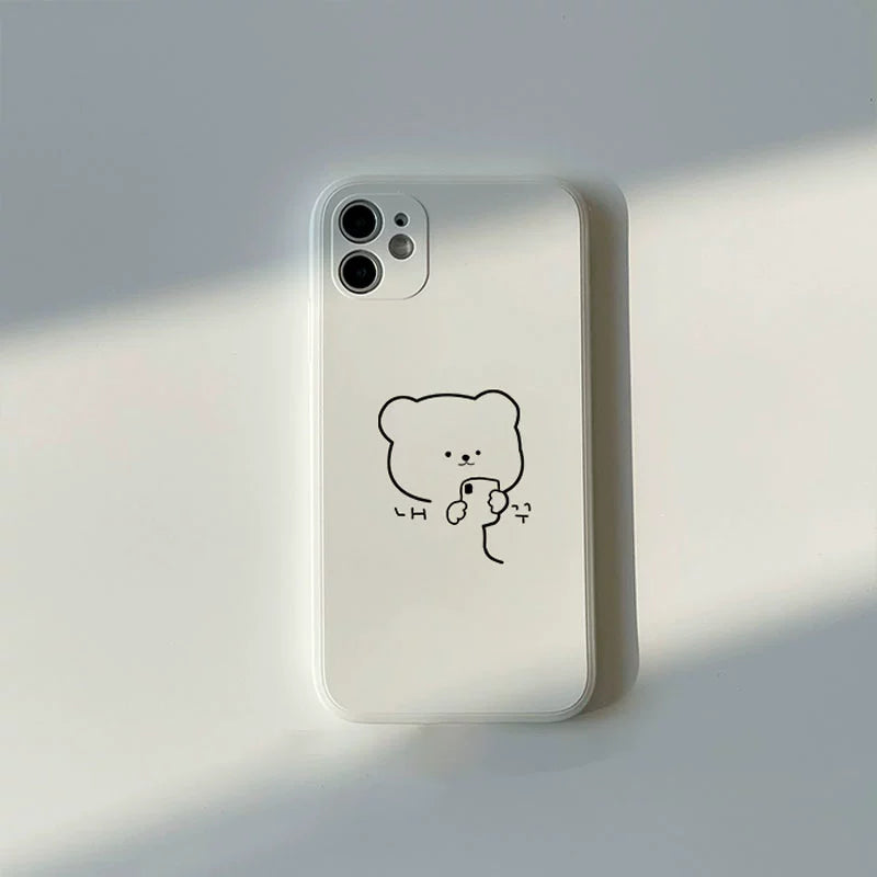 Casezly Cute Bear Soft Silicone Phone Case for Samsung