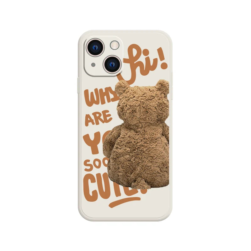 Casezly Funny Barcelona Bear iPhone 14 Pro Max Case iPhone 13 Couple