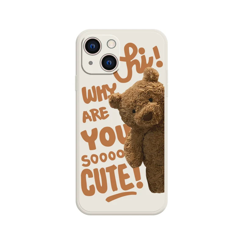 Casezly Funny Barcelona Bear iPhone 14 Pro Max Case iPhone 13 Couple