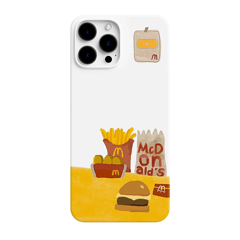 Casezly Minimalist McDonald's Art iPhone Case iPhone 15/14 Pro Max/13/11 XR