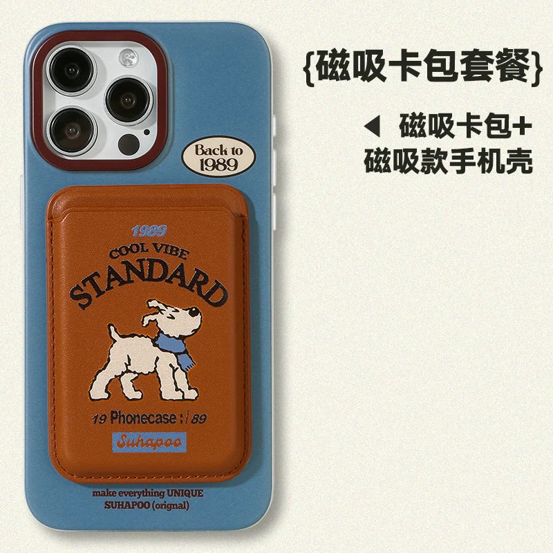 Casezly Vintage Ding Ding Dog Magnetic Case - iPhone 15 Pro Max, 14 Pro