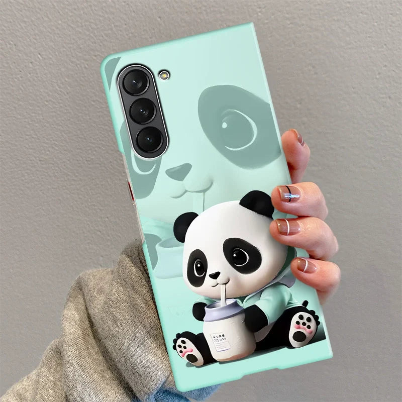 Casezly Milk Can Panda Case for Samsung Z Fold 6/5/4/3