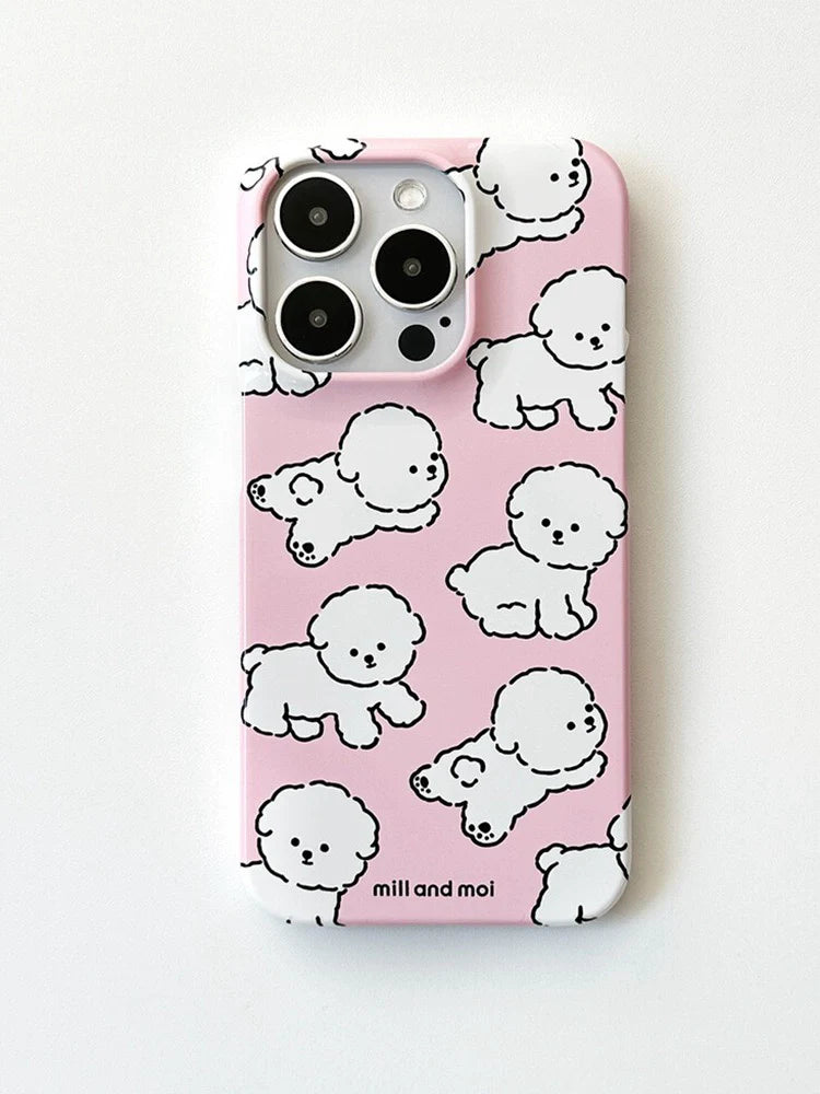 Casezly Cute Cartoon Puppy iPhone 14 Plus/15 Pro Max/13 Mini Case