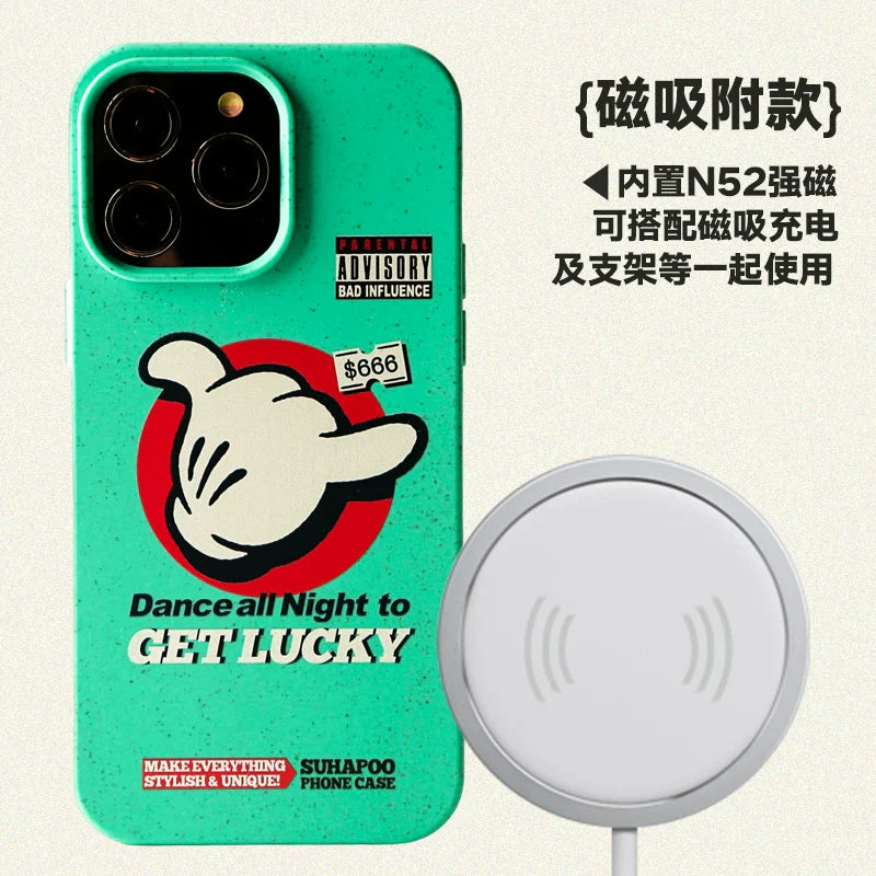 Casezly Magnetic Degradable Lucky 6 iPhone Case - Retro Style