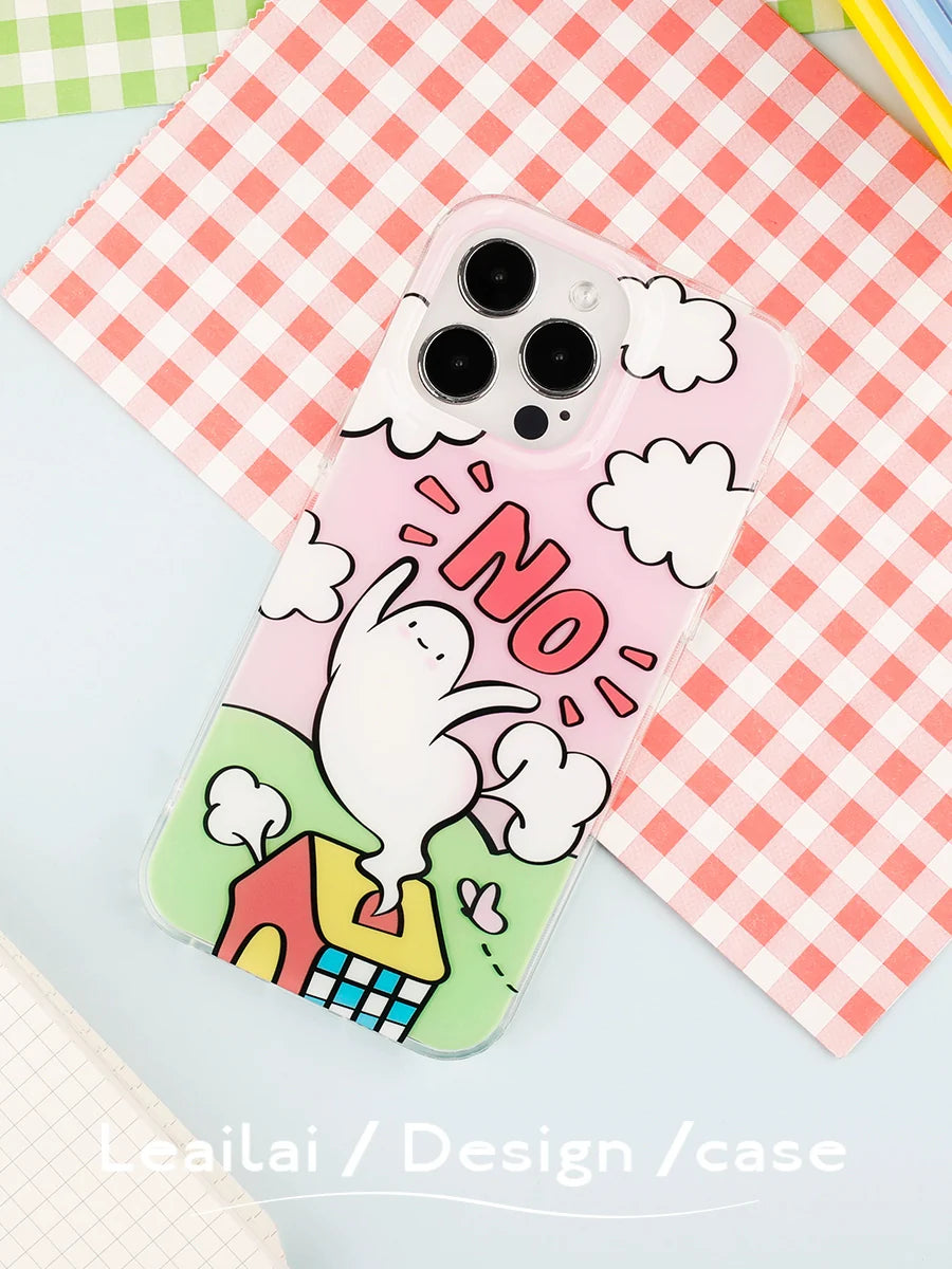 Casezly Cute Cartoon Dual-Layer Graffiti iPhone Case iPhone 15 Pro Max/14 Plus/13