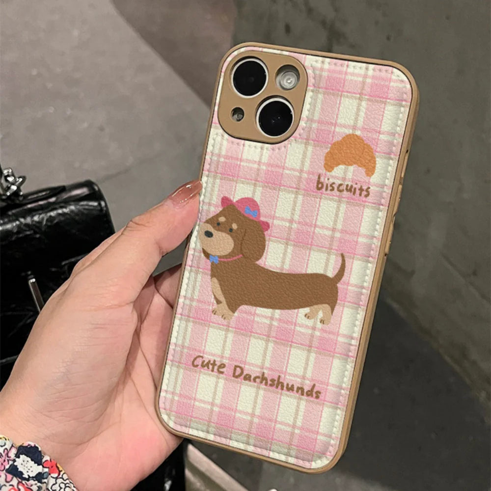 Casezly Pink Dachshund Samsung S24 Ultra Case - Cute Silicone