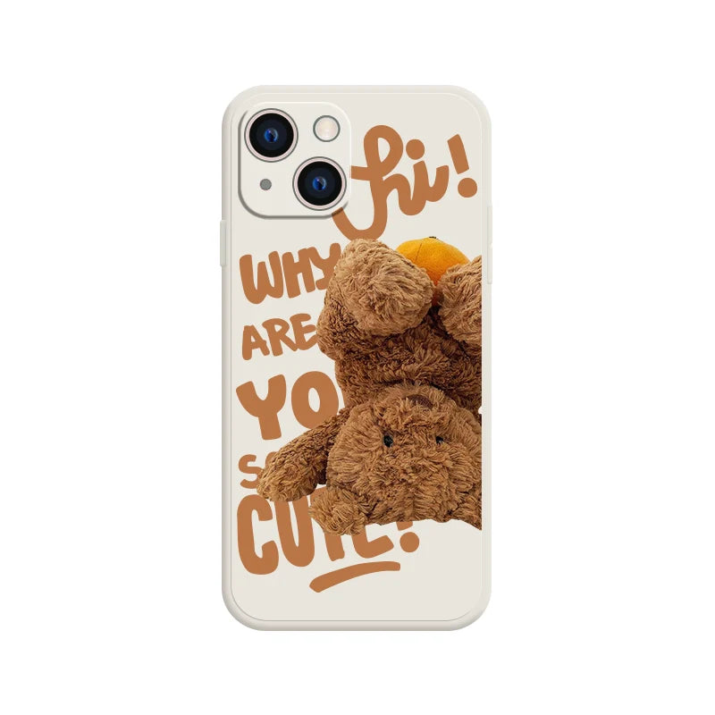 Casezly Funny Barcelona Bear iPhone 14 Pro Max Case iPhone 13 Couple