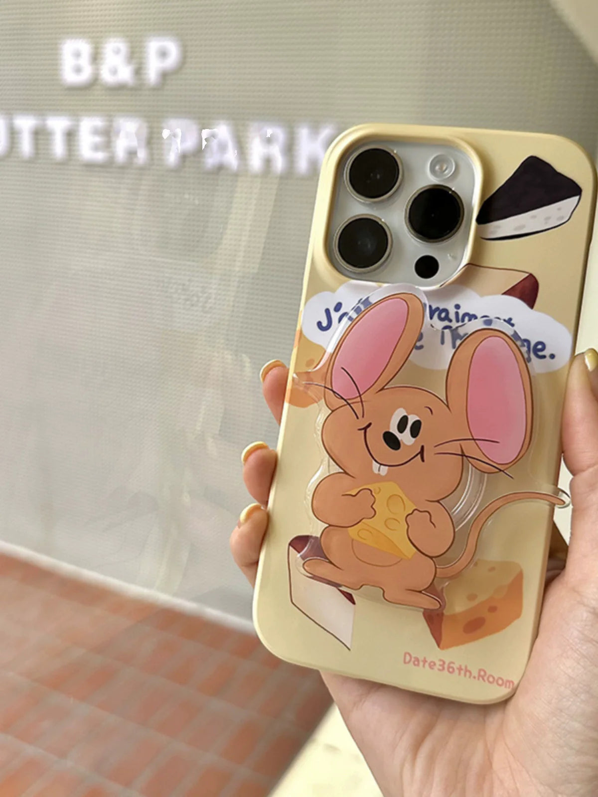 Casezly Cute Cheese Mouse iPhone 14 Cartoon Rabbit Case