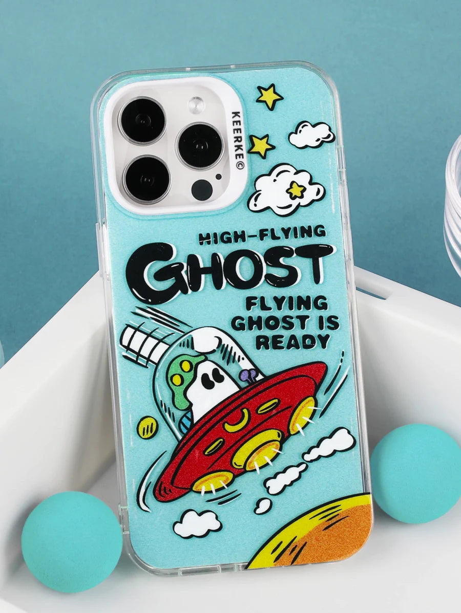 Casezly Ghost Spaceship Case for iPhone 13-15