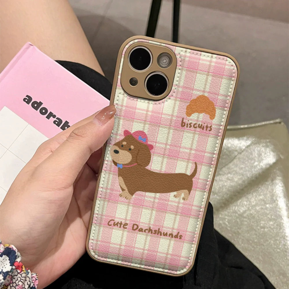 Casezly Pink Dachshund Samsung S24 Ultra Case - Cute Silicone