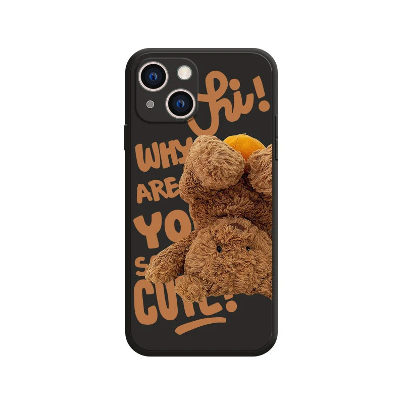 Casezly Funny Barcelona Bear iPhone 14 Pro Max Case iPhone 13 Couple