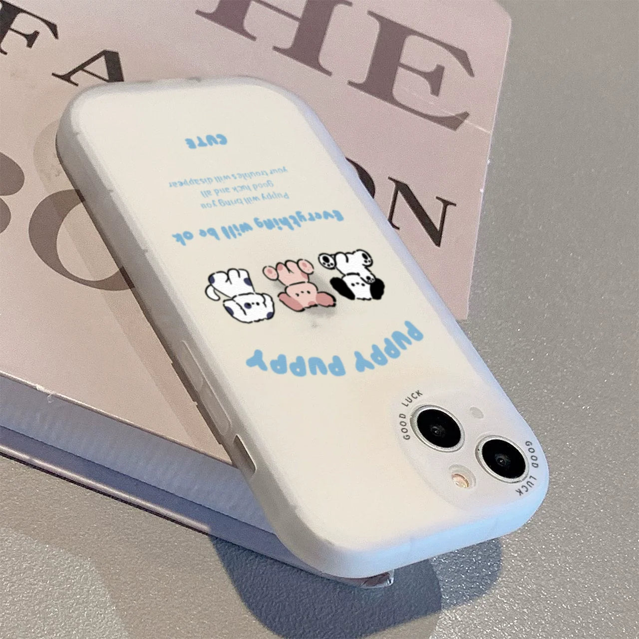 Casezly Cute Dog Transparent Samsung Full-Cover Phone Case