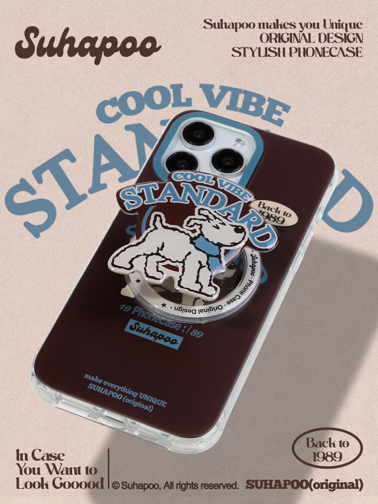 Casezly Vintage Ding Ding Dog Magnetic Case - iPhone 15 Pro Max, 14 Pro