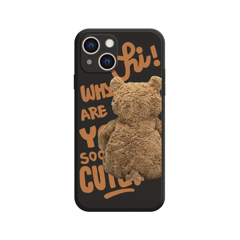 Casezly Funny Barcelona Bear iPhone 14 Pro Max Case iPhone 13 Couple