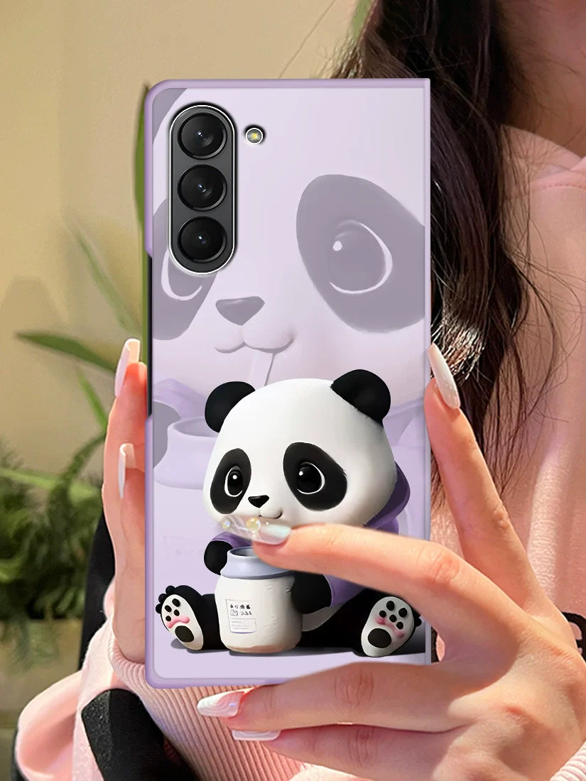 Casezly Milk Can Panda Case for Samsung Z Fold 6/5/4/3