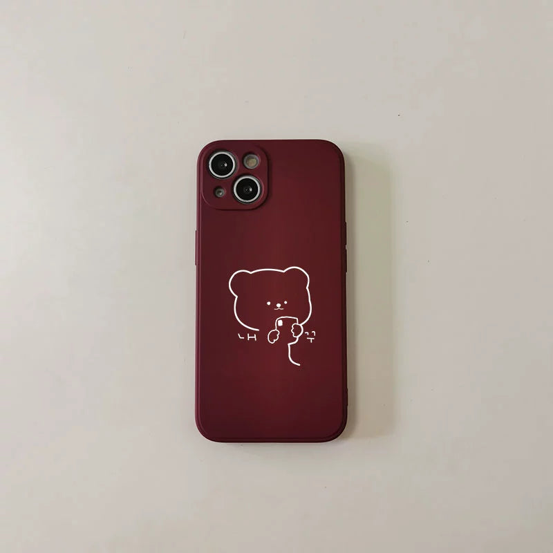 Casezly Cute Bear Soft Silicone Phone Case for Samsung