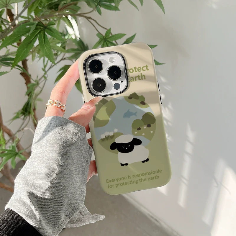 Casezly Korean Style Fun Little Sheep iPhone 15/14 Pro Max Case