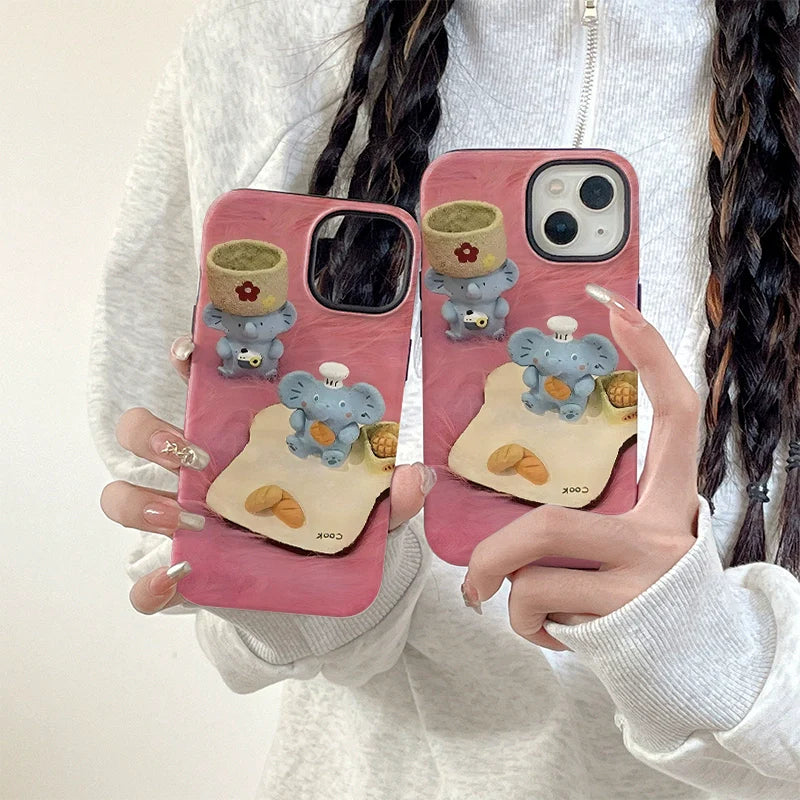 Casezly Stylish Plush Elephant iPhone Case iPhone 13/14/15 Series