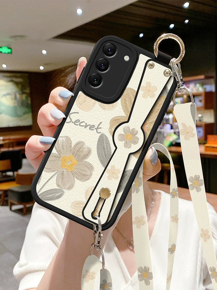 Casezly Trendy Oil Painting Flowers Case for Samsung S24