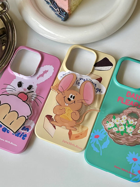 Casezly Cute Cheese Mouse iPhone 14 Cartoon Rabbit Case